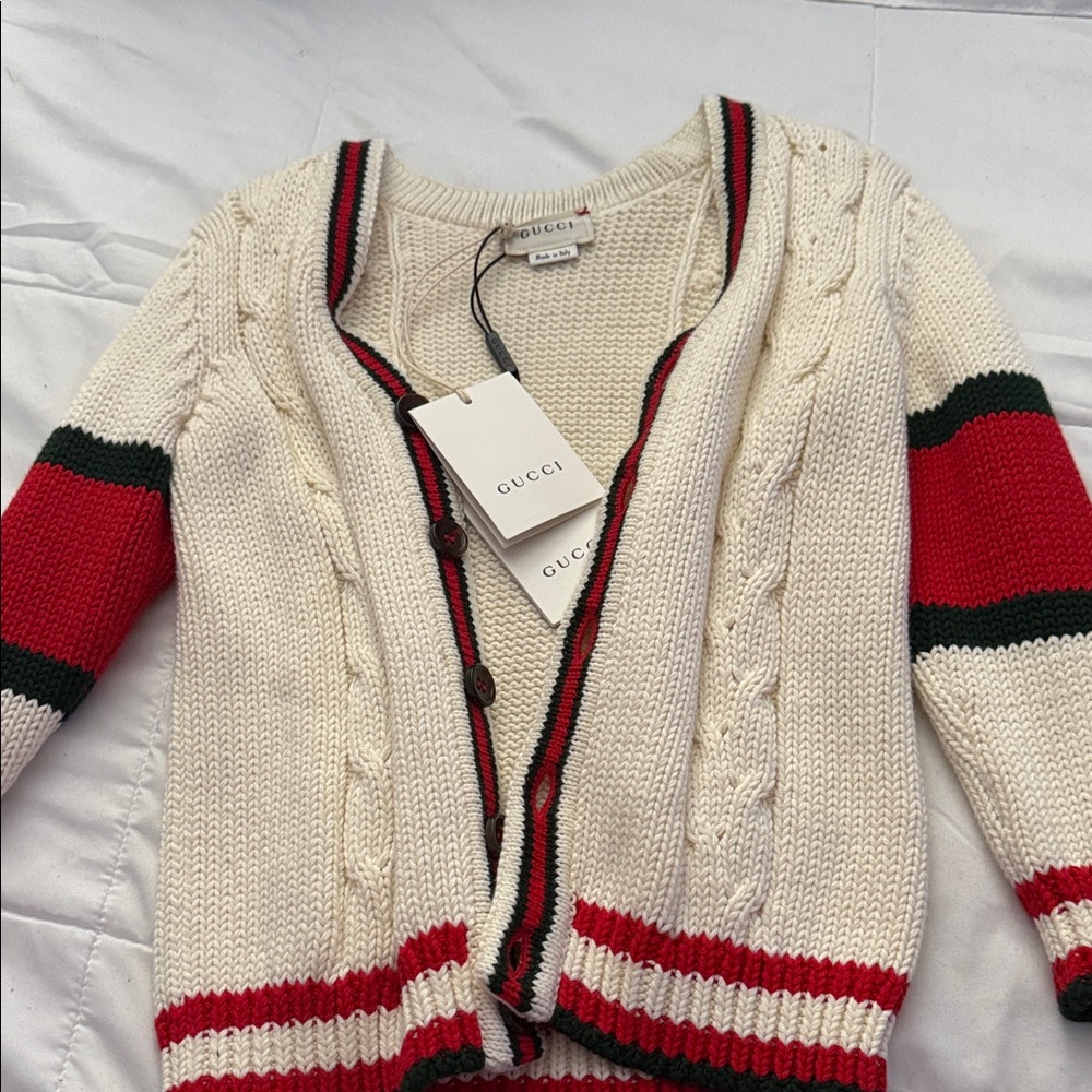 Gucci Kids Cream and Red Sweater